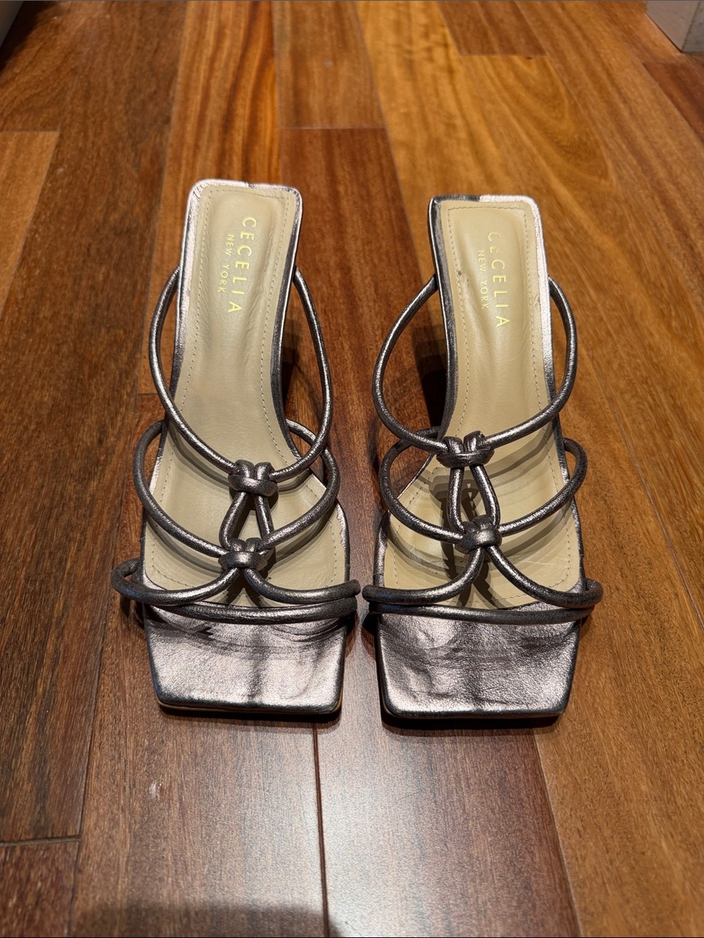 Cecelia Metallic Strappy Knot Sandals - Women's